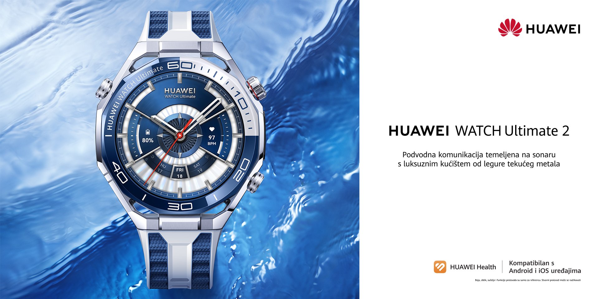 Kupi Huawei  Watch Ultimate 2 do 31.10.i na poklon dobivaš Freebuds slušalice